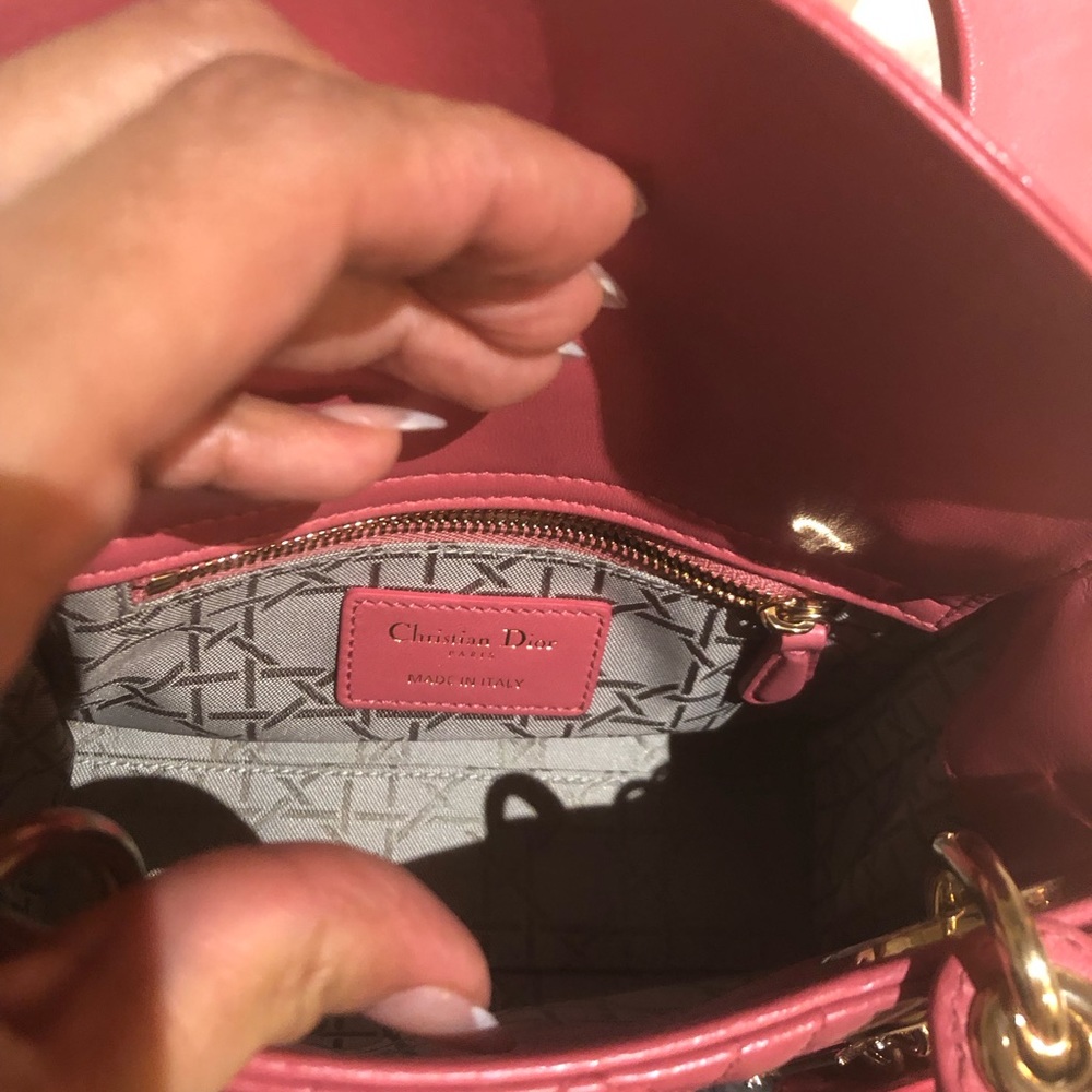 Mini Lady Dior classic bag pink - Picture 3 of 13